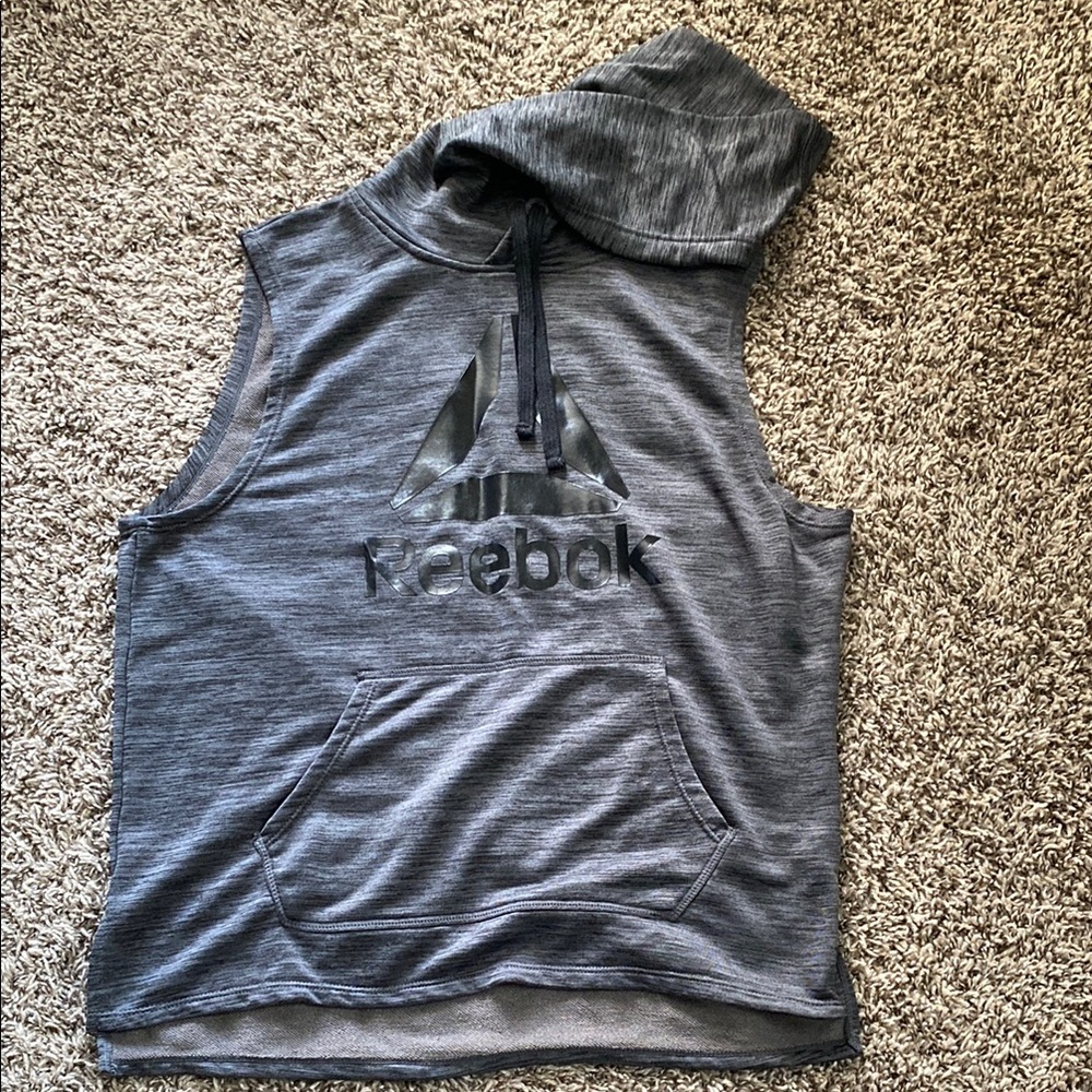 Reebok Gray Sleeveless Hoodie